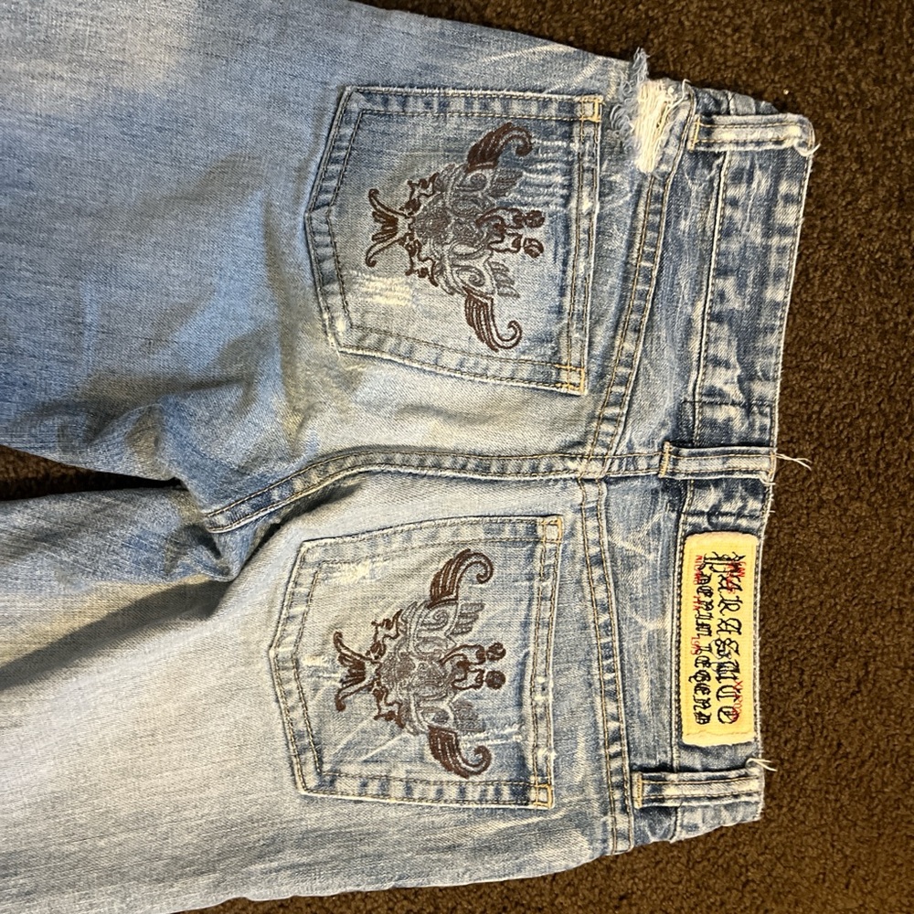 Parasuco Blue Bootcut Jeans with Ornate Stitching